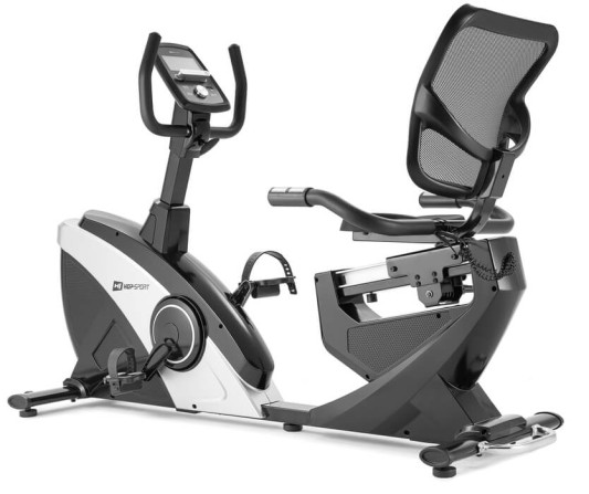 Горизонтальний велотренажер електромагнітний HS-070L Helix iConsole+ сріблястий