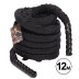 Канат для кроссфита в защитном рукаве Battle Rope FI-5719-12 12м черный