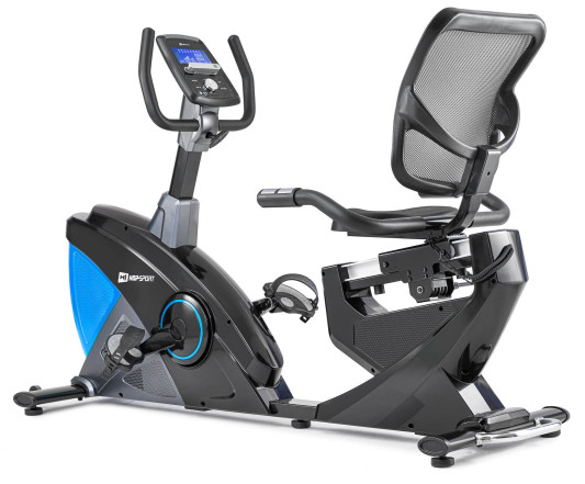 Горизонтальний велотренажер електромагнітний HS-070L Helix iConsole+ синій