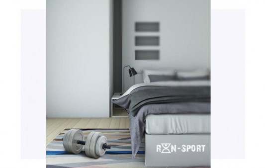 Гантель RN-Sport Gray 13 кг з ABS покриттям