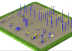 Уличный тренажер Жим сидя от груди - тяга сверху