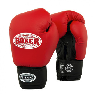 Боксерські рукавиці BOXER 6 шкірвініл 0.6 мм червоні