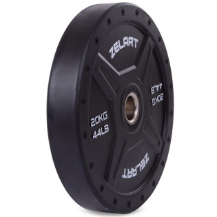 Бамперные диски для кроссфита Bumper Plates резиновые d-51 мм Zelart TA-2258-20 20 кг
