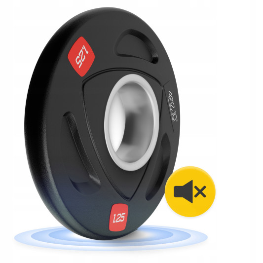 Диск олимпийский 4FIZJO 2 x 1.25 кг 51 мм металлический, прорезиненный Black