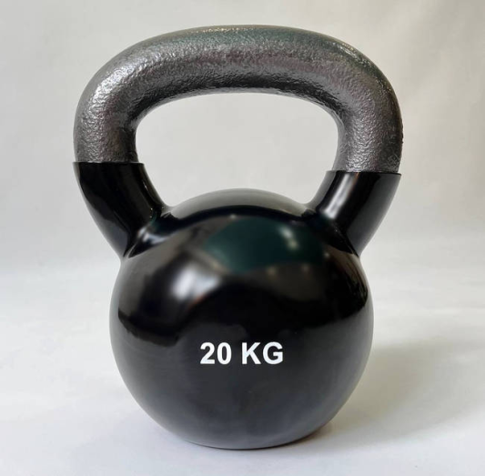 Гиря 20 кг металлическая с виниловым покритием GymBeam