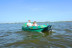 Электрическая прогулочная лодка (катамаран) FISHER. Для реки или моря