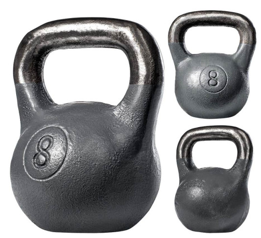 Гиря чугунная на 8 кг RN-Sport черный