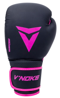 Боксерские перчатки V`Noks Ultima Black Fuxia 12 ун