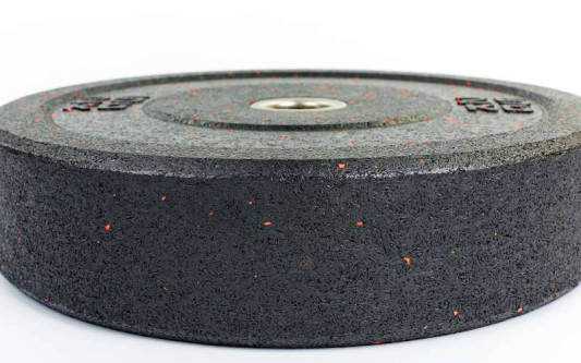 Бамперные диски для кроссфита Bumper Plates из структурной резины d-51 мм RAGGY ТА-5126-25 25 кг