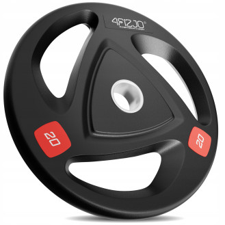 Диск олимпийский 4FIZJO 1 x 20 кг 51 мм металлический, прорезиненный Black