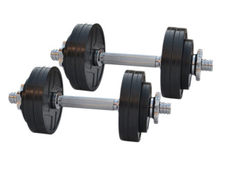 Гантели наборные обрезиненные по 7 кг Rn-Sport (2 шт)