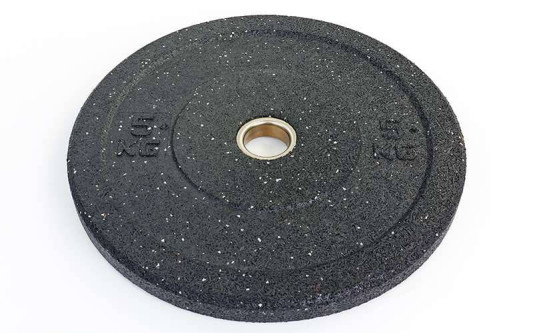 Бамперные диски для кроссфита Bumper Plates из структурной резины d-51 мм RAGGY ТА-5126-5 5 кг