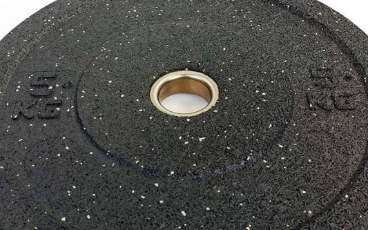 Бамперные диски для кроссфита Bumper Plates из структурной резины d-51 мм RAGGY ТА-5126-5 5 кг