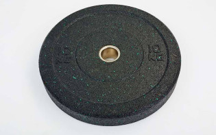 Бамперные диски для кроссфита Bumper Plates из структурной резины d-51 мм RAGGY TA-5126-10 10 кг