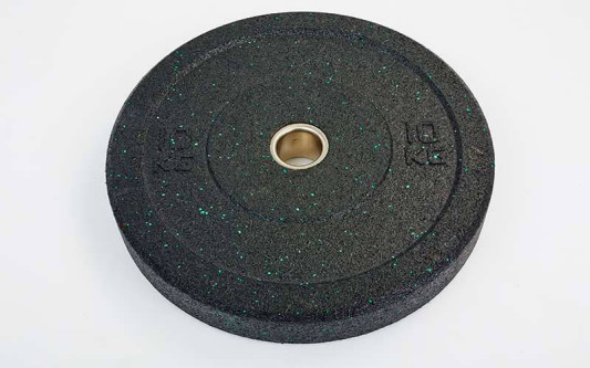 Бамперные диски для кроссфита Bumper Plates из структурной резины d-51 мм RAGGY TA-5126-10 10 кг