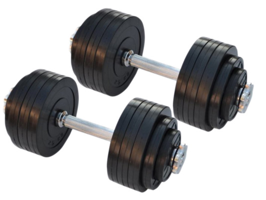 Гантели наборные обрезиненные по 20 кг Rn-Sport (2 шт)