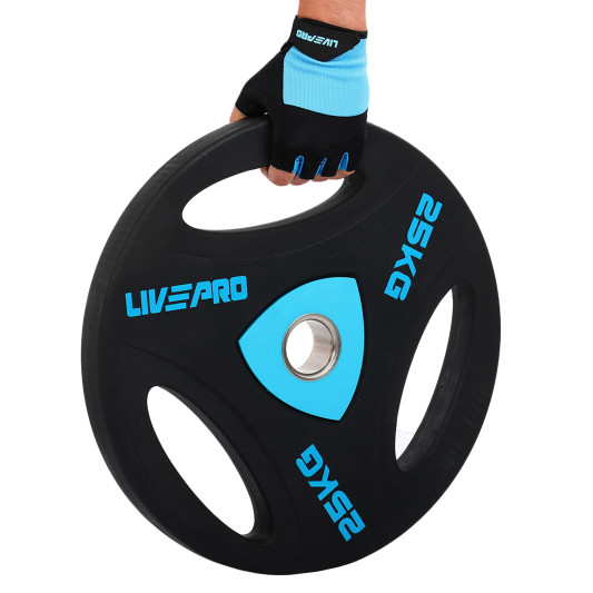 Диски (Блины) олимпийськие обрезиненные LiveUp LP8020 51 мм 2.5-5-10-15-20-25 кг