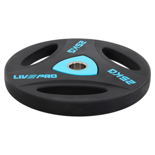 Диски (Блины) олимпийськие обрезиненные LiveUp LP8020 51 мм 2.5-5-10-15-20-25 кг