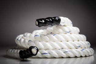 Канат тренировочный для кроссфита 15 м Battle Rope White 50х15