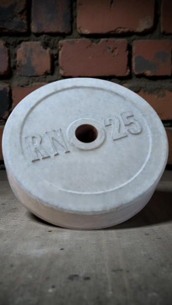 Диск RN Mramor 25 кг - 27 мм на гриф 25 мм некрашенный