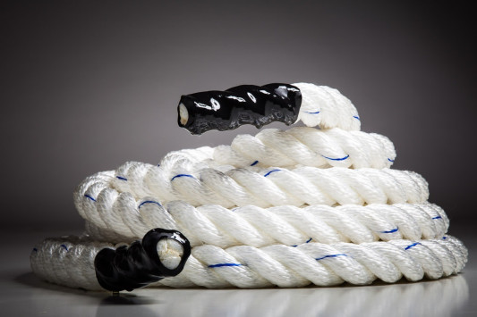 Канат тренировочный для кроссфита 9 м Battle Rope White 50х9