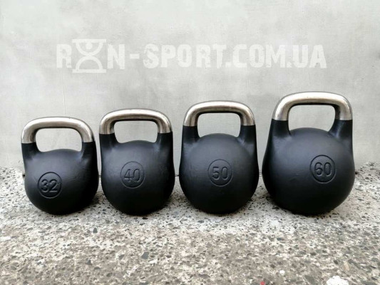 Гиря чугунная 32 кг RN-Sport. Разные цвета.