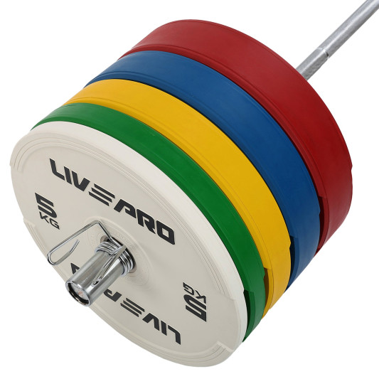 Диски бамперные олимпийские LiveUp LP8332 51 мм 5-10-15-20-25 кг