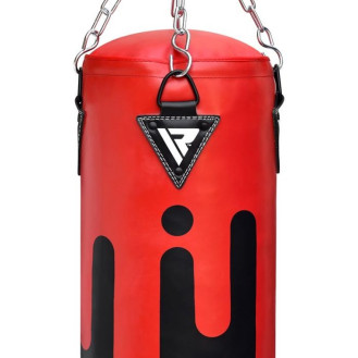 Боксерский мешок RDX Leather Black/Red 1.5 м 45-55 кг