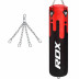Боксерський мішок RDX Leather Black/Red 1.5 м 45-55 кг