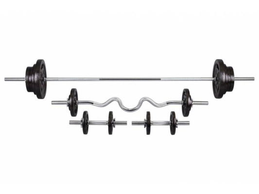 Набір Strong 129 кг. Сталеві диски, грифи + лава HS-1075