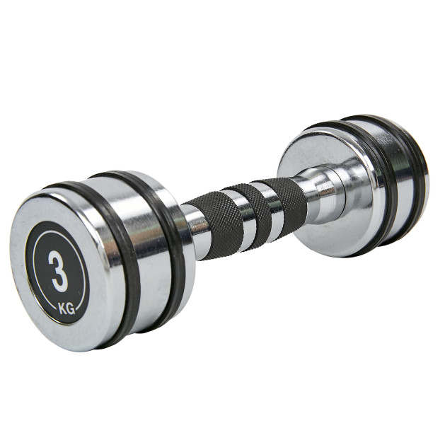 Гантель хромована Zelart TA-8232-3 1x3 кг