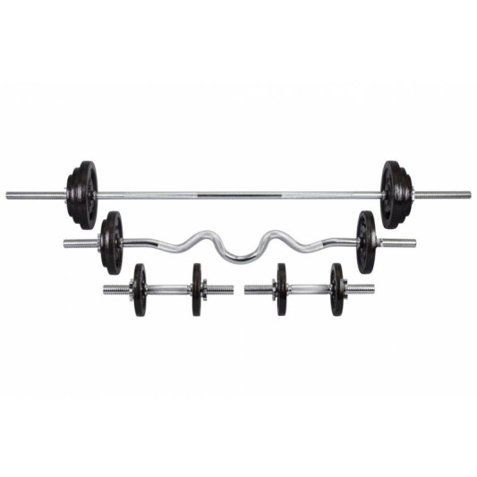 Набір Strong 83 кг залізні диски, грифи + лава TX-075 з тягою