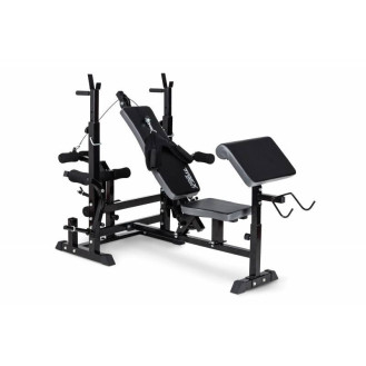 Набор Strong 83 кг железные блины, грифы + скамья TX-075 с тягой