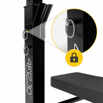 Лавка тренировочная для жима 4FIZJO Pro+ складная Black