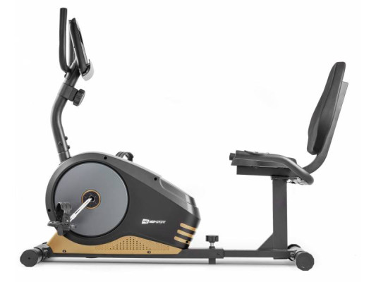 Горизонтальний велотренажер магнітний HS-040L Root model 2020 чорний-золотистий