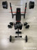 Скамья для жима универсальная ReadMeBlack + штанга 75 кг RN-Sport
