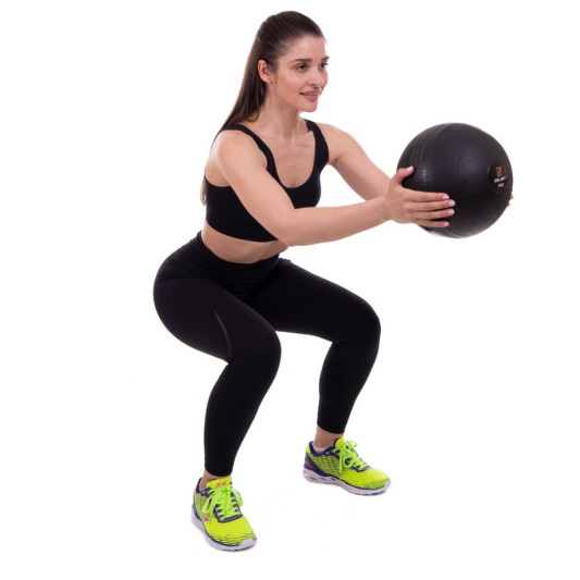 М'яч медичний слембол Slam Ball FI-2672-4 4 кг чорний