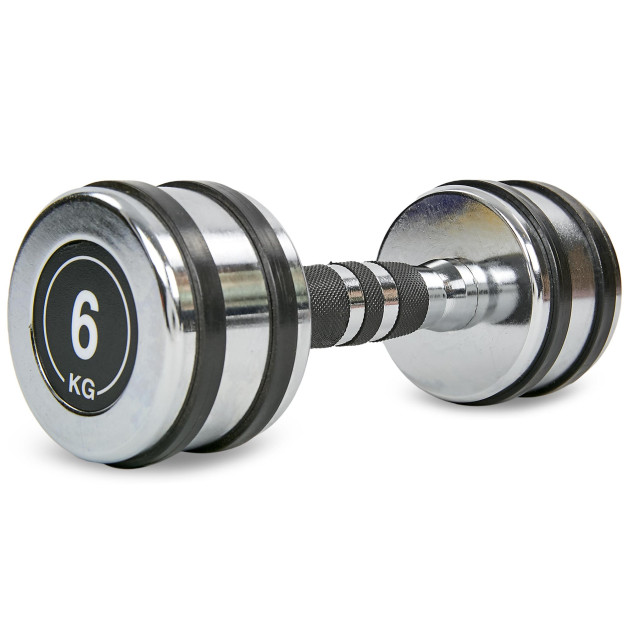 Гантель хромована Zelart TA-8232-6 1x6 кг