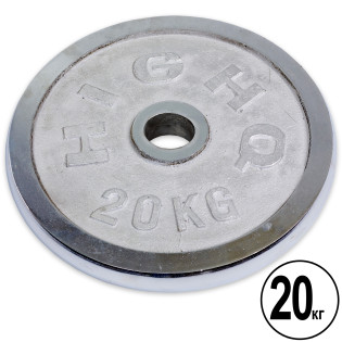 Блины (диски) хромированные d-52 мм HIGHQ SPORT TA-1458-20B 20 кг