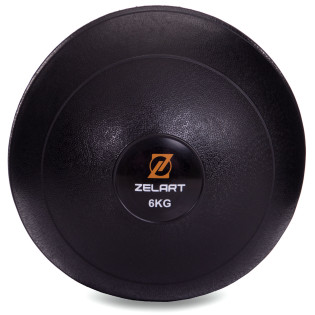Мяч медицинский для кроссфита Slam Ball FI-2672-6 6 кг черный