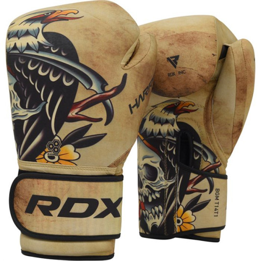 Боксерські рукавиці RDX T14 HARRIER Brown Tattoo 14 ун