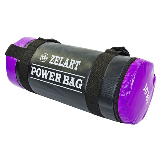 Мешок для кроссфита и фитнеса FI-5050A-10 Power Bag 10 кг черный-фиолетовый