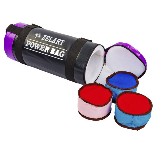 Мешок для кроссфита и фитнеса FI-5050A-10 Power Bag 10 кг черный-фиолетовый