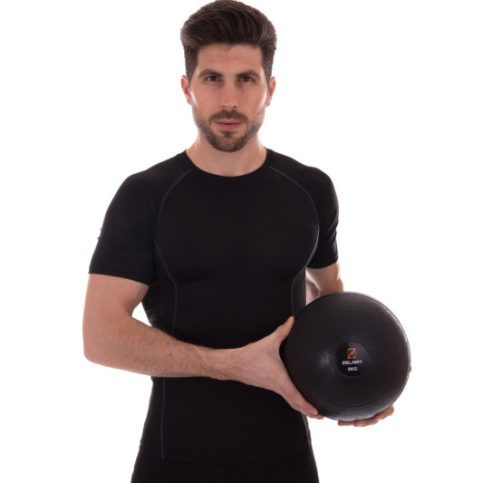 М'яч слембол для кросфіту та тренувань Slam Ball FI-2672-8 8 кг чорний