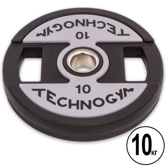 Блины (диски) полиуретановые 2 Handle металлическая втулка d-51 мм TECHNOGYM TG-1837-10 10 кг черный