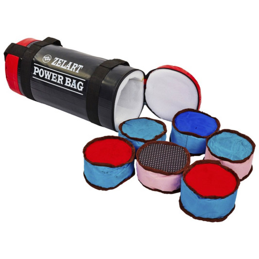 Мешок для кроссфита и фитнеса FI-5050A-20 Power Bag 20 кг черный-красный