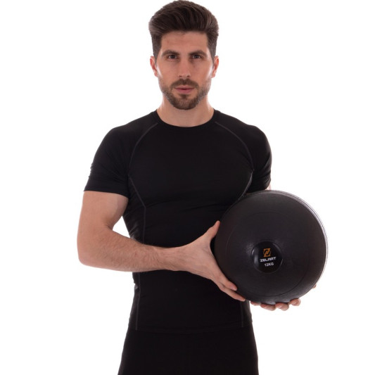 М'яч медичний слембол для тренувань Slam Ball FI-2672-12 12 кг чорний
