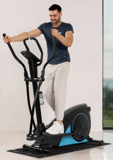 Орбітрек електромагнітний + мат HS-060C Blaze iConsole+ синій