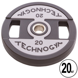 Бліни (диски) поліуретанові з хватом та металевою втулкою d-51 мм TECHNOGYM TG-1837-20 20 кг чорний