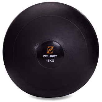 М'яч медичний слембол для кросфіту Slam Ball FI-2672-15 15 кг чорний